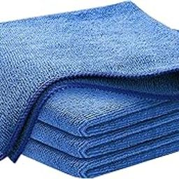Allextreme 340 GSM Microfiber Cloth Reusable Lint & Streak-Free Extra Soft Super Absorbent Double Sided Plush Towel for Car Bike Detail Cleaning Kitchen Window Wash Drying (40 X 40cm, 4Pc, Blue)-image-55