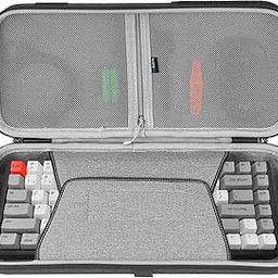GEEKRIA 75% Keyboard Case, Hard Shell Travel Carrying Bag for 84 Key Wireless Portable Keyboard, Compatible with Keychron K2, Logitech POP Keys Mechanical Keyboard-3