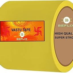 Beflix® Vinyl Vastu Color Floor Tapes - 20 Meters Approx in Length 96MM / 04" Width -1 Roll Per Pack - Vastu Correction for WC Toilet and Entrance (Yellow)-picture-7