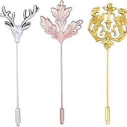Trendy Combo of Lion, Mapel Leaf and Deer Lapel Pin Brooch CO1105074M-image-4