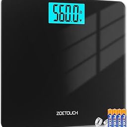 Zoetouch Max Capacity 500 lb Digital Bathroom Scales for Body Weight, Easy Read Display, Black-10