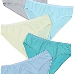 Solid Cotton Bikini Panties for Women - Combo Set of 5 Hipster Panty-image-33