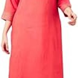 Women's Cotton Blend Relaxed Fit A Line Kurta-image-63