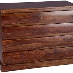 MADE WOOD Chest of Drawers 5 Drawers for Cabinet Storage Dresser for Cloth for Bedroom/Living Room Home Storage [Sheesham Wood Provincial Teak]-image-48