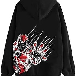 Fleece Iron Man Unleashed: Official Marvel Merchandise Regular Fit Back Graphic Printed Black Hooded Hoodie for Men - Embrace The Power of Tony Stark in Style!-image-44