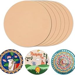 CRAFNICK® Round MDF Boards for Art and Craft 12 inch - 2.5mm | Plain MDF Cutouts | Unfinished Round Wood Slices for Resin Art, Lippan, Mandala Painting | DIY Craft Materials | MDF Pine Wood (2)-22
