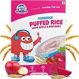 BE'BE' BURP - Cereals | Mix Porridge Puffed Rice Porridge with Apple & Beetroot | No Sugar No Salt | No Artificial Preservatives & Flavours | Real Fruits & Vegetables | 200g-image-14