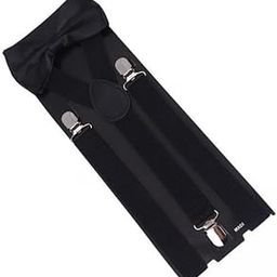 Club Bollywood® 2xMen Suspenders with Bow Tie Set Y Shape Braces for Wedding Black|Clothing Shoes & Accessories | Mens Accessories | Suspenders Braces-image-87