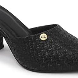 Women Comfortable Fashion Pointed Toe Heeled Mule Shoes for Daily use, Office use, Casual use-image-86
