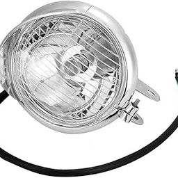 SAZ DEKOR 1Pcs 4'' Motorcycle Custom Chrome Spot Light Fog Light Head Lamp for Honda-7