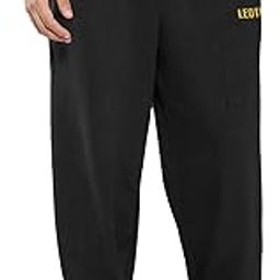 Men's Black Cotton Joggers Track Pants with Utility Pockets – Stylish & Comfortable (Color : Black)-picture-13