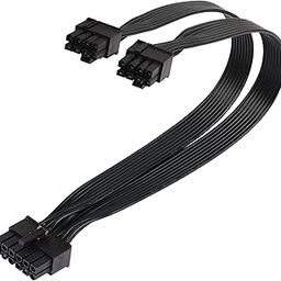 QIANRENON 12.6 in (32 cm) PCI-E 12-pin to Dual 8-pin (6+2pin) Graphics Card Power Cable Y-Splitter for 6-pin and 8-pin Power Supply Graphics Card-11