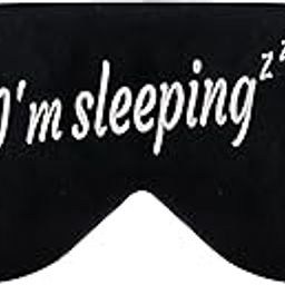Nitsha Polyester Super Smooth Sleeping Eye Mask And Blind Fold Eye Shade With Funny Quotes Mask No.183-I Am Sleeping,Black-image-80