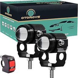 OTOROYS 3 Months Warranty Original Imported Mini Driving Fog Led Light Dc Power 12V-24V 40W Universal For All Motorcycle, Scooty, Cars, Projector Light White And Yellow (Pack Of 2, Switch)-image-14
