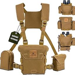 Lone Trail Binocular Harness Chest Pack, Bino Harness With Rangefinder Pouch, Binocular Case, Hunting Binoculars with Chest Harness, Bino Chest Harness, Binocular Chest Pack, Hunting Chest Rig-18