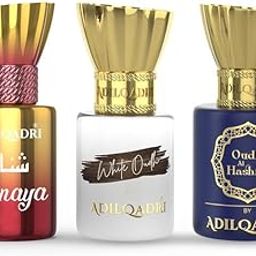 AdilQadri Shanaya,White Oudh,Oudh Al Hashmi Attar Combo Pack|Arabic French,Strong Masculine&Sweet Arabic Scent|Long Lasting Non-Alcoholic Roll-On Attar For Men&Women|Pack of 3-5.5 ML Each-4