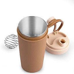 Nabhya Stainless Steel Protein Shaker with Steel Blender Gym Shaker Bottle for Protein Shake Gym Protein Shaker Bottle (Capacity-620ml) (Dark Beige)-image-69