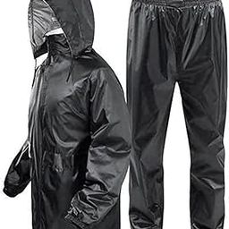 Men's Waterproof Double Layer Raincoat with Adjustable Pants, Hood and Cover-picture-17