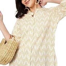 Women's Cotton Blend Regular Fit Casual Kurta-image-78