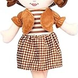 TOYTALES Winky Doll Super Soft Stuffed Doll, Washable Cuddly Plush Toy for Baby Girls, Spark Imaginative Play, Safe & Fun Gift for Kids, Perfect for Playtime & Cuddling, 60 CM (Brown)-picture-1