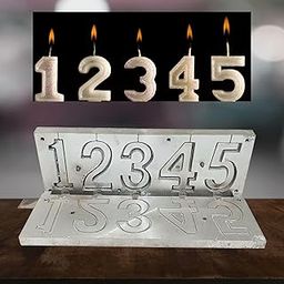 Number Candle Molds Set, Birthday Cake Numeric Moulds, 0-9 Digits Craft Casting Kit-image-11