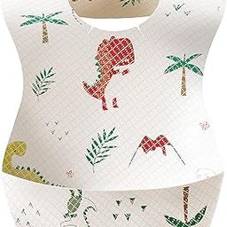 LuvLap Disposable Baby Bibs, 30 Pack Soft Travel Bibs for Feeding Infant Babies, Use and Throw Bibs, Toddler Drool Burp Apron, 3 Layer Absorbent Yet Waterproof bib with 3D Crumb Catcher-image-79