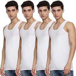Dollar Lehar Men's Innerwear Regular | Fit Solid Combed | Vest for Men, White-image-35