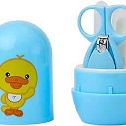 CANTIK Baby, Infant and Toddler Pink Grooming Kit with Scissors - The Best Unique Baby Shower Gift for Girls and Boys (Blue)-7