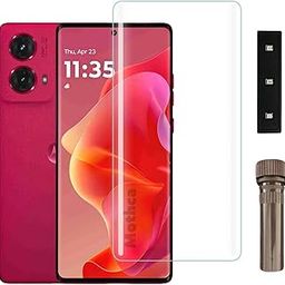 Mothca Premium HD+ Curved UV Tempered Glass Screen Protector Designed for Moto G85 5G || Full Screen Coverage with Easy Installation Kit (Pack of 1)-12
