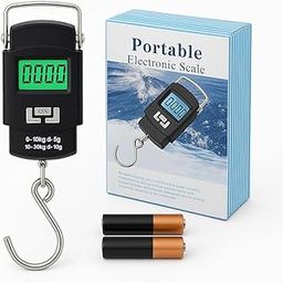 Portable Digital Hanging Scale – 50kg Electronic Luggage Weighing Scale with LCD Display, Hook & Battery – Multipurpose for Travel, Home, and Fishing-image-3