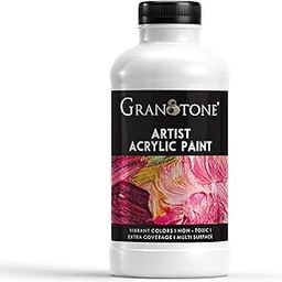 GRANOTONE Acrylic Colour Art and Craft Paint, DIY Paint, Rich Pigment, Non-Craking Paint for Canvas, Wood, Leather, Earthenware, Metal 500 ml (WHITE)-16