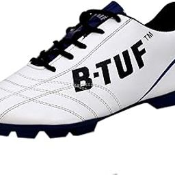 B-TUF Torpedo Football Shoes Stud Boot Lightweight for Men Boys Kids Girls (White/Blue/Red)-image-84
