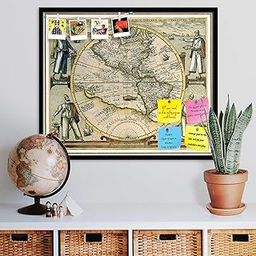 ArtzFolio Photo of an Old Map D8 Printed Bulletin Board Notice Pin Board Soft Board | Black Frame 23.5 X 20Inch-19