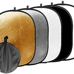 HIFFIN®59"x79"/150x200cm 5 in 1 Reflector Translucent, Silver, Gold, White and Black Collapsible Round Multi Disc Light Reflector for Studio or Any Photography Situation.-image-56