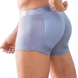 Nylon Ice Silk Breathable Men's Underwear, Mens Padded Butt Underwear Boxer Shape Enhancer Briefs-image-95