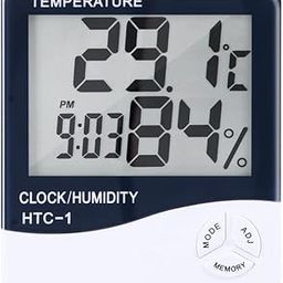 LCD Electronic Digital Temperature Humidity Meter Indoor Outdoor Thermometer Hygrometer Weather Station Clock HTC-1 HTC-2-image-39