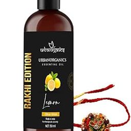 Urbanorganics Luxurious Rakhi Combo I 100% Pure & Natural Essential Oil, 50 ml with Beautiful Rakhi I Best Rakhi Gift for Brother, Sister I Healthy, Glowing Skin (Lemon)-image-51