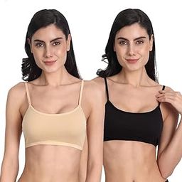 Women's Cotton Non-Padded Non-Wired Low Coverage Sports Bra Pack of 2-image-4