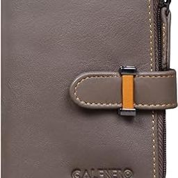 Women's Genuine Leather Wallet-Long Purse Wallet with Multiple Card Slots, Zip Pocket and Note Compartment (Tope)-image-56
