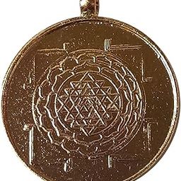 Shri Yantra Copper Pendant Kavach Locket (Thick) Largish Size For Men And Women-image-35