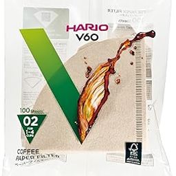 Hario V60 Paper Coffee Filters, Size 02, Natural, Tabbed-11