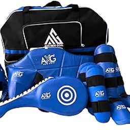 Durable Taekwondo Combo (Medium) with Duffel Cum Backpack for Age 9 to 15yrs Boxing Kit-43