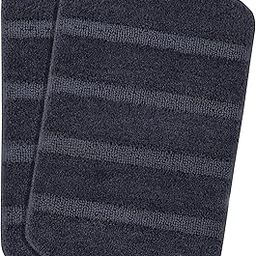 Saral Home Microfiber Soft Anti Slip Water Absorbent Door Mat | Bath Mat with Rubber Bottom | Soft & Super Absorbent Mats for Shower | Quick-Drying Mats for Kitchen Bathroom|Set of 2(Grey, 35X50 CM)-picture-10