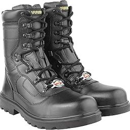 Warrior Combat Genuine Leather Military Men's Boots, High Ankle, Hard Toe, High Top Lace Up Boots, Black, Sizes-5UK-11UK-image-48