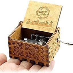 EITHEO Wooden Uniq Carved Hand Crank Lord-of-Rings Theme Music Box-picture-21