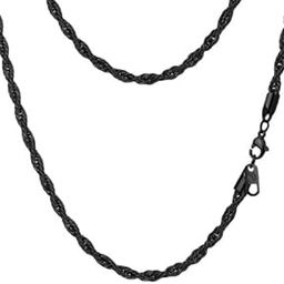 chain for men combo necklace for men Black chains for men neck chain for men chain for boys mens chain Stainless steel stylish long chains Locket Pendant Birthday gift golden chain fashion A419-image-89