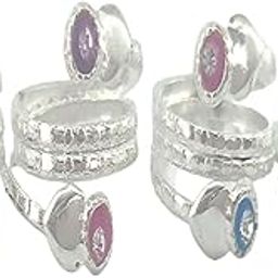 Stylish Adjustable Toe Rings Women (2 Pairs Combo)-4 rings-image-97