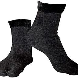 Socks Perfect Outlet Winter Woolen Fleece Fur | Ankle Length Thermal Thumb Socks,(Free Size) 100% Warm Super Hot for Women | Velvet Pile Lined Socks For Women & Girl in Black Color-image-39