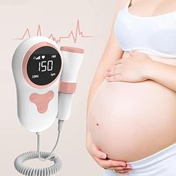 Baby Heart Rate Monitor for Pregnant Women-Home and Clinic,Radiation-Heart Rate Monitor Stethoscope Pregnant Woman Heart Rate fetal Doppler(Pink)-31