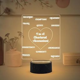 Gift Me Bazar CA Chartered Accountant LED Table Lamp | Gift for Ca Student & Aspirant | Gift for Company Chartered Accountant | Motivational Gift for CA | Warm White Light & USB Powered-picture-27